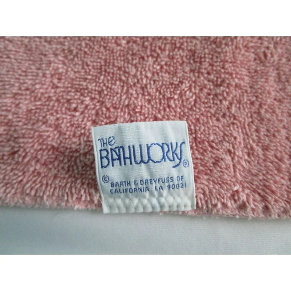 Vintage Five Pc Bathworks Pink Towel Lace Accents GUC USA Made